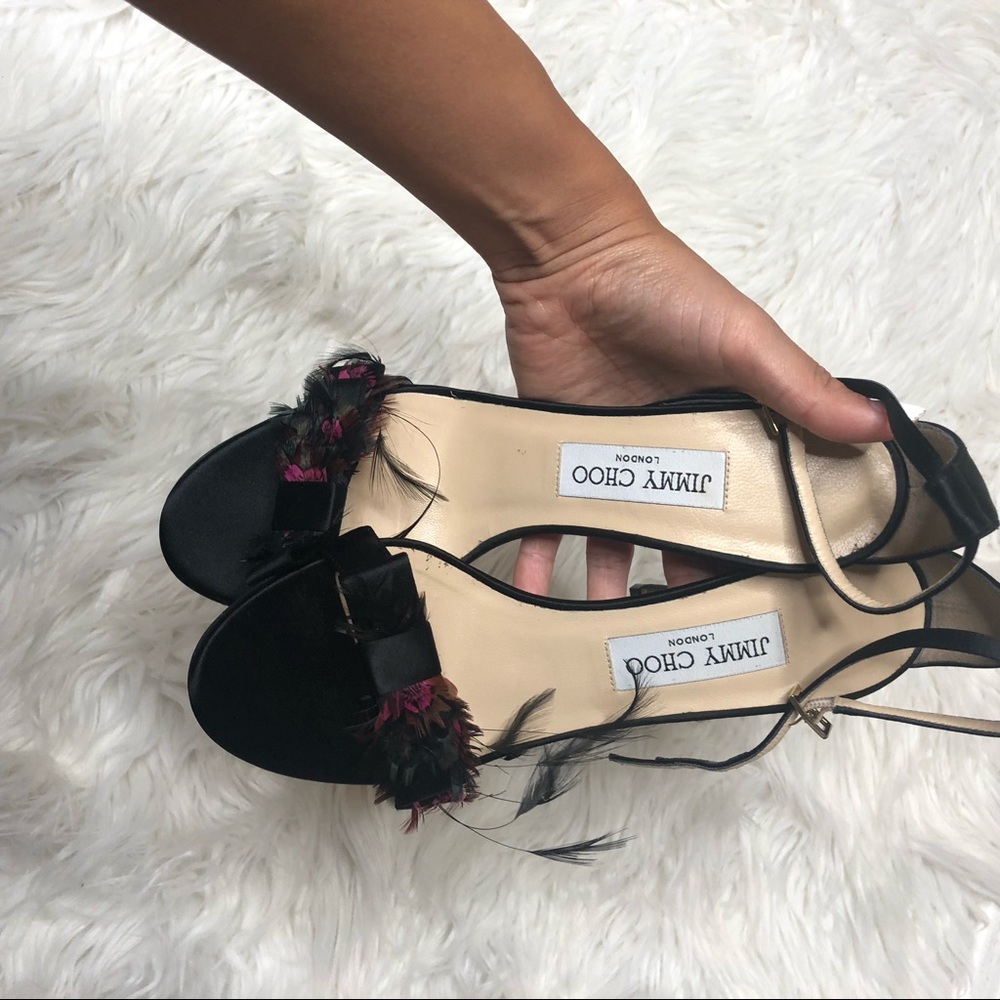 Jimmy Choo - Vivien 85 - Black Satin Satin Heels